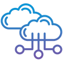 Hybrid cloud icon